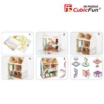 cubicfun 3d puzzle - 3D dėlionė Cubicfun Dreamy Dollhouse 3D, 160 dalių - 9 nuotrauka
