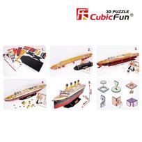 cubicfun 3d puzzle - 3D dėlionė Cubicfun Titanic T4011H, 113 dalių - 6 nuotrauka