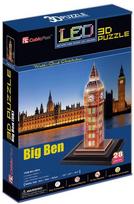 3D dėlionė CubicFun Big Ben London 3D LED L501H, 28 dalių