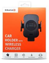 wireless telefono laikiklis - Evelatus Wireless Charger Car Holder Black WCH01 - 2 nuotrauka