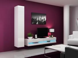 40 tv stovas - Cama Meble Vigo New 180 TV Stand White/White Gloss - 3 nuotrauka
