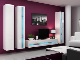 40 tv stovas - Cama Meble Vigo New 180 TV Stand White/White Gloss - 5 nuotrauka