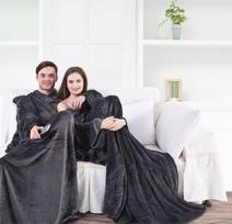 pilkas pledas - DecoKing Lazy Blanket Charcoal 170x200cm - 3 nuotrauka
