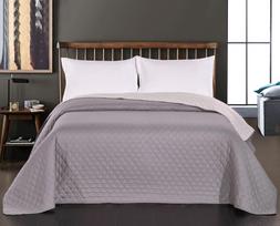 lovatiese 240x260 - DecoKing Axel Bedcover Steel/Silver 240x260 - 2 nuotrauka