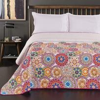 lovatiese 240x260 - DecoKing Bibi Bedcover White/Violet 240x260 - 2 nuotrauka