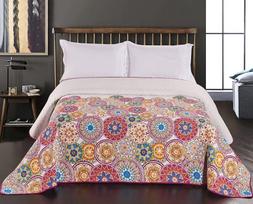 lovatiese 240x260 - DecoKing Bibi Bedcover White/Violet 240x260 - 3 nuotrauka
