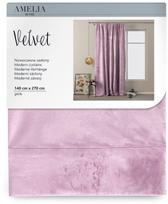 uzuolaidos 270 - AmeliaHome Velvet Pleat Curtains Pink 140x270cm - 2 nuotrauka