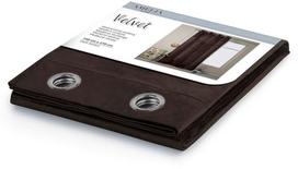 velvet uzuolaidos - AmeliaHome Velvet Curtains Dark Brown 140x270cm - 2 nuotrauka