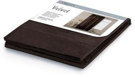 velvet uzuolaidos - AmeliaHome Velvet Pleat Curtains Dark Brown 140x270cm - 2 nuotrauka