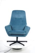 Pirkti Signal Meble Ford Velvet Chair With Footrest Turquoise - Photo 5