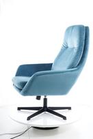 Pirkti Signal Meble Ford Velvet Chair With Footrest Turquoise - Photo 8
