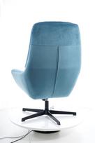 Pirkti Signal Meble Ford Velvet Chair With Footrest Turquoise - Photo 12