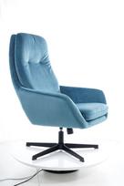 Pirkti Signal Meble Ford Velvet Chair With Footrest Turquoise - Photo 18
