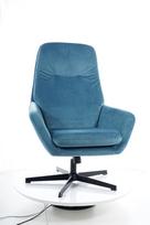 Pirkti Signal Meble Ford Velvet Chair With Footrest Turquoise - Photo 20