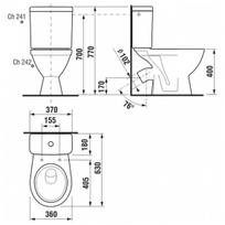 unitazas jika lyra plus - Pastatomas unitazas Jika Lyra Plus H8263840002421, įstrižas vandens nubėgimas - 2 nuotrauka