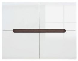 komoda 84 - Black Red White Chest Of Drawers Azteca Trio SFK4D White - 1 nuotrauka