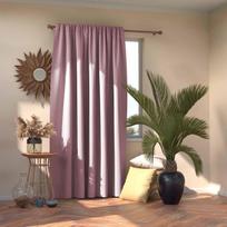 naktines uzuolaidos blackout - AmeliaHome Pleat Blackout Curtains Pink 140x245cm - 3 nuotrauka