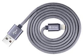 Devia Fashion Cable for Apple iOS MFI 1.2m Grey