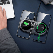 wireless charger baseus - Baseus Simple 2in1 Wireless Charger WXJK Transparent/Black - 12 nuotrauka
