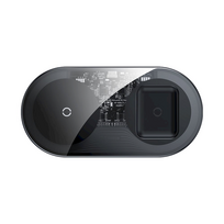 wireless charger baseus - Baseus Simple 2in1 Wireless Charger WXJK Transparent/Black - 16 nuotrauka