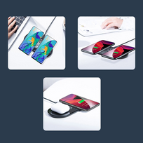 wireless charger baseus - Baseus Simple 2in1 Wireless Charger WXJK Transparent/Black - 17 nuotrauka