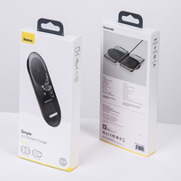 wireless charger baseus - Baseus Simple 2in1 Wireless Charger WXJK Transparent/Black - 19 nuotrauka