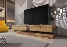 tv staliukai - Vivaldi Meble Fly TV Stand Wotan Oak - 2 nuotrauka