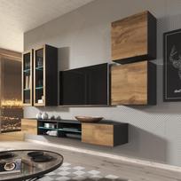 viengules lovos 200 90 - Halmar Livo RTV-180W Hanging TV Stand Anthracite/Votan Oak - 2 nuotrauka