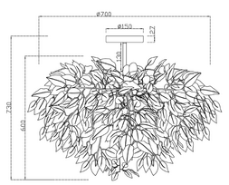 sviestuvaj - Lubinis šviestuvas Reality Leavy R60463001, 3X28W, E14 - 2 nuotrauka