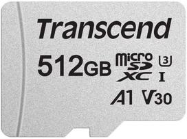 microsd cards - Transcend 300S 512GB microSDXC CL10 UHS-I w/Adapter - 1 nuotrauka