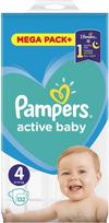 pamperiai - SAUSKELNĖS  ACTIVE BABY S4 132PC MB - 2 nuotrauka