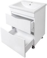 praustuvas su spintele 45 - Sanservis Smile-60 Cabinet with Basin Como-60 White 60x82x45cm - 2 nuotrauka