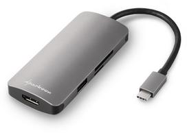 Sharkoon USB 3.0 Type-C Multiport Adapter Dark Gray