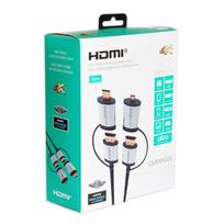 hdmi kabelis 5m - Omega HDMI Cable w/ miniHDMI And microHDMI Adapter 1.5m - 2 nuotrauka