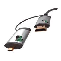 hdmi kabelis 5m - Omega HDMI Cable w/ miniHDMI And microHDMI Adapter 1.5m - 5 nuotrauka