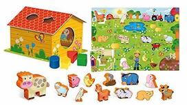 puzzles forma - Lisciani Carotina Baby Happy Farm Puzzle - 2 nuotrauka
