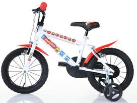 vaikiski dviracius - Bimbo Bike 77325 14" White Red - 4 nuotrauka