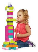 mega bloks - Mega Bloks First Builders Big Building Bag 60pcs Pink DCH54 - 2 nuotrauka