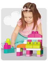 mega bloks - Mega Bloks First Builders Big Building Bag 60pcs Pink DCH54 - 4 nuotrauka