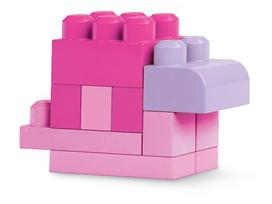 mega bloks - Mega Bloks First Builders Big Building Bag 60pcs Pink DCH54 - 8 nuotrauka