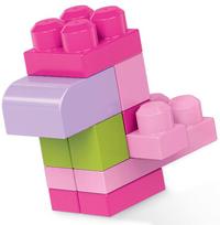 mega bloks - Mega Bloks First Builders Big Building Bag 60pcs Pink DCH54 - 9 nuotrauka