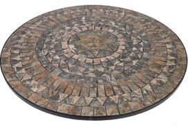 lauko stalai senukai - Lauko stalas Home4you Mosaic Black, 90 x 90 x 70 cm - 2 nuotrauka