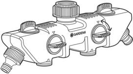 vandens skirstytuvas - Gardena 4-way Distributor Hose Connector - 6 nuotrauka