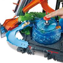 plovykla garaze - Mattel Hot Wheels City Ultimate Gator Car Wash Play Set FTB67 - 5 nuotrauka