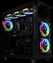 ventiliatoriaus rgb - Thermaltake Riing Plus 14 RGB Radiator Fan TT Premium Edition 3-Pack CL-F056-PL14SW-A - 14 nuotrauka