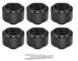 vamzdis 16mm - Thermaltake Pacific C-PRO G1/4 PETG Tube 16mm OD Compression 6-Pack Black - 1 nuotrauka