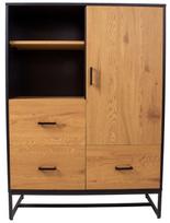 komoda 140 - Komoda Home4you Amsterdam 45035, juoda, 100x40x140 cm - 1 nuotrauka