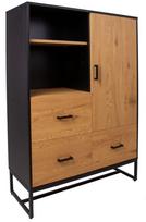 komoda 140 - Komoda Home4you Amsterdam 45035, juoda, 100x40x140 cm - 2 nuotrauka
