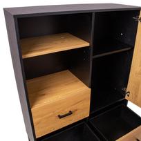 komoda 140 - Komoda Home4you Amsterdam 45035, juoda, 100x40x140 cm - 4 nuotrauka