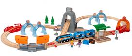 brio garazas - BRIO traukinio bėgių rinkinys Smart Tech Deluxe, 33972 - 1 nuotrauka